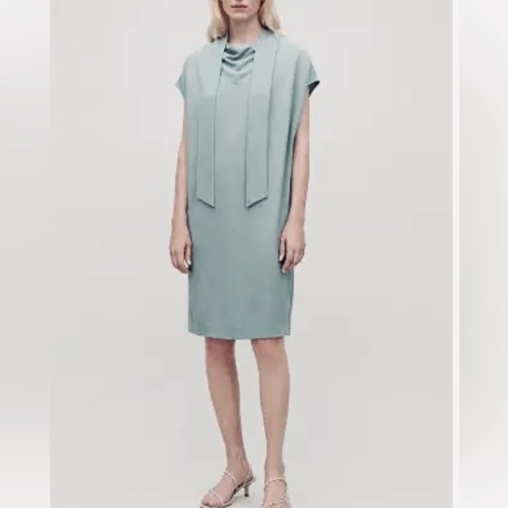 COS Neck-Tie Jersey Dress, size M